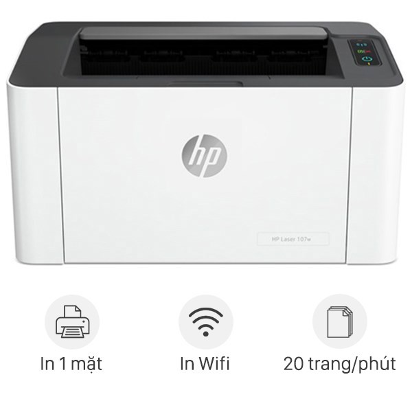 Máy in HP Laser 107w (4ZB78A) - In Wifi - Thiết kế đậm chất Mỹ