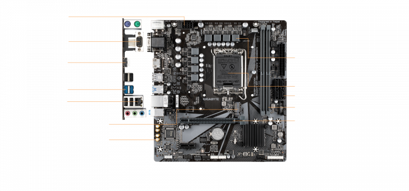 Mainboard GIGABYTE H610M H DDR4