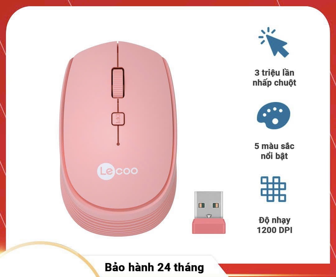 Chuột quang không dây Lecoo WS202