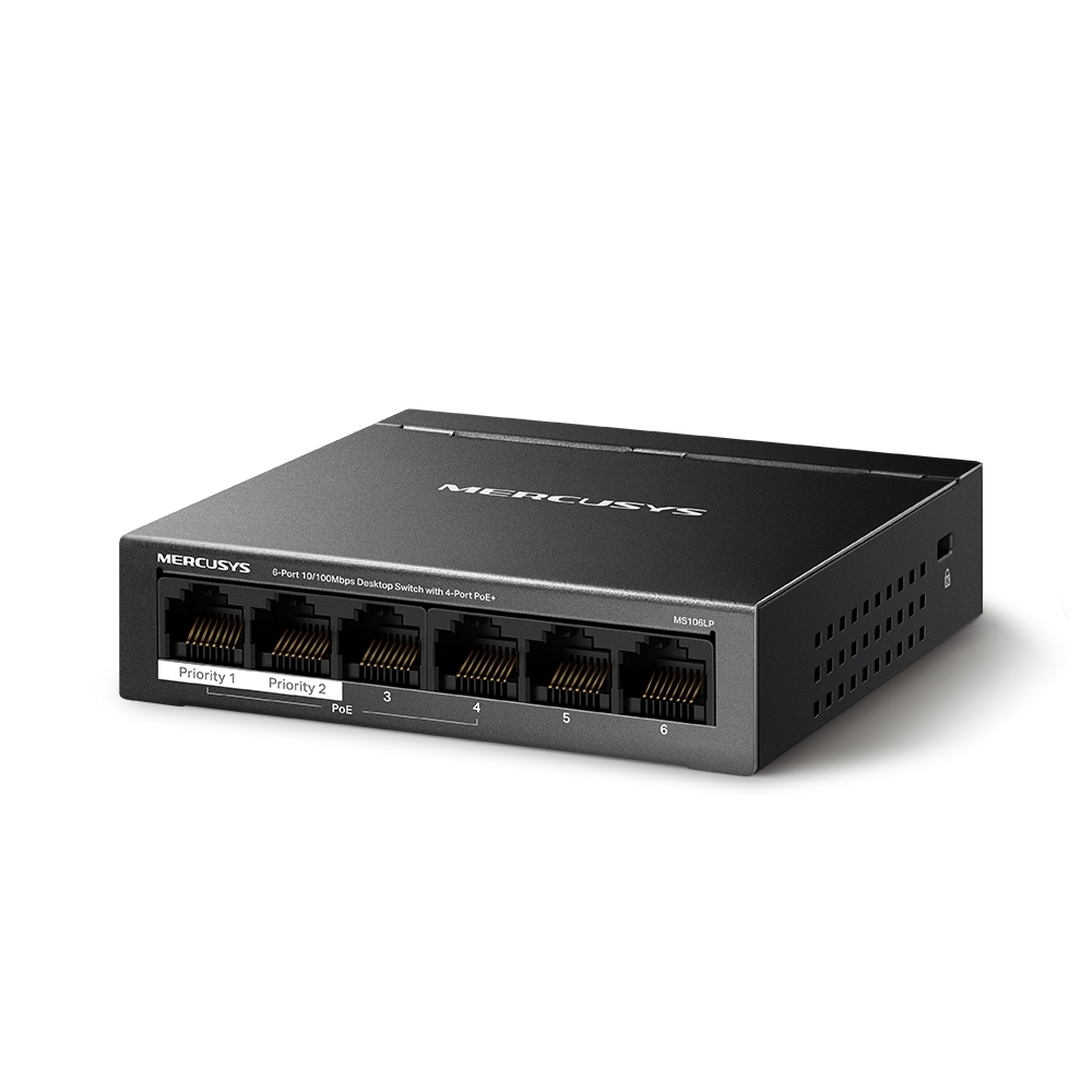 Switch POE 6 Cổng 10/100M Mercusys MS106LP